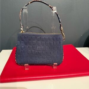 Vintage Reign Navy Blue Wristlet/Mini Handbag